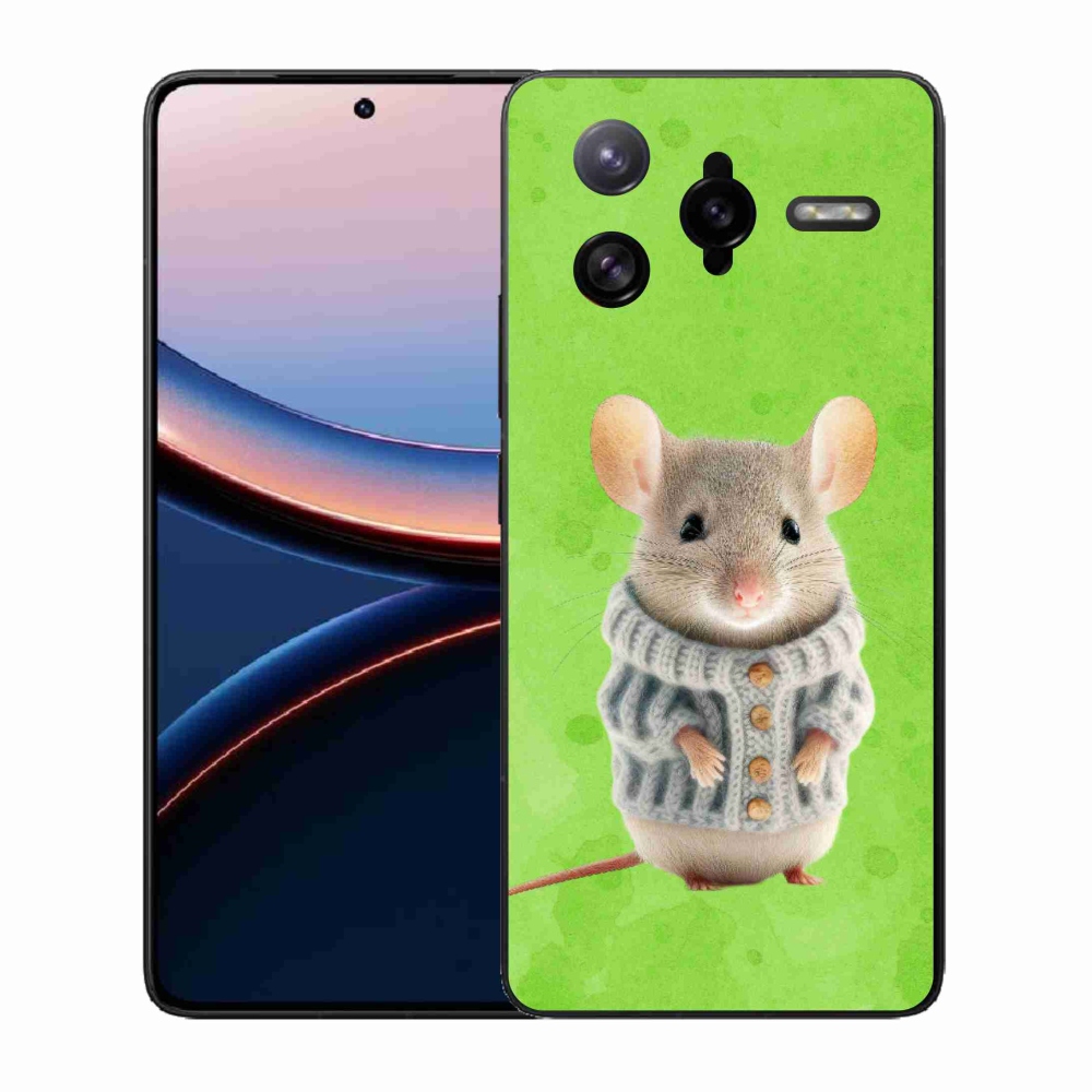 Gélový kryt mmCase na Xiaomi Poco F7 Ultra - myška vo svetri