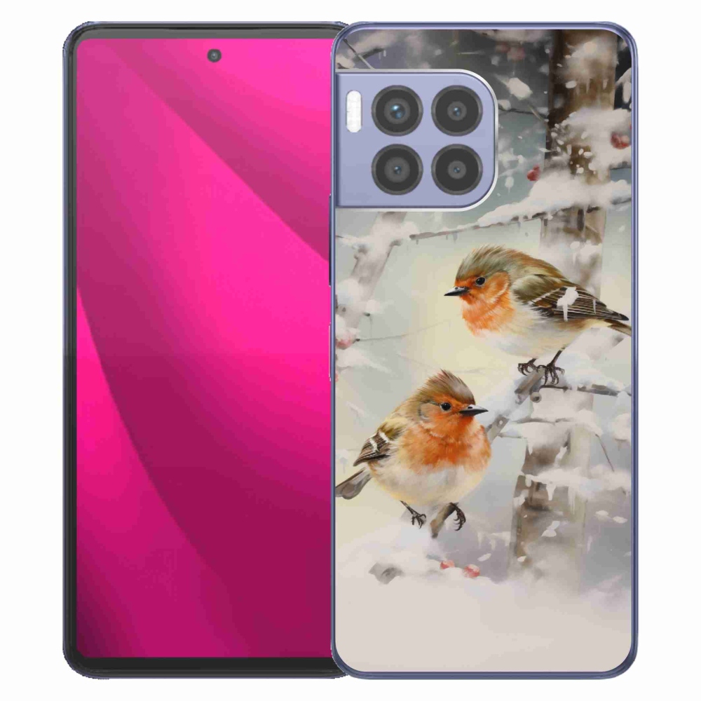 Gélový kryt mmCase na T-Mobile T Phone 2 Pro - vtáčiky v zime
