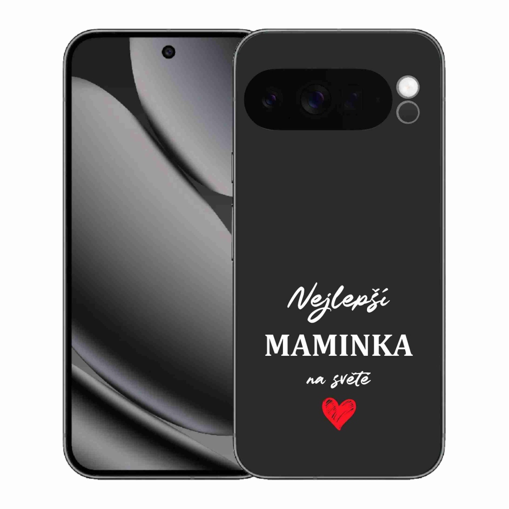 Gélový kryt mmCase na Google Pixel 10 Pro XL - najlepšia mamička 1 čierne pozadie