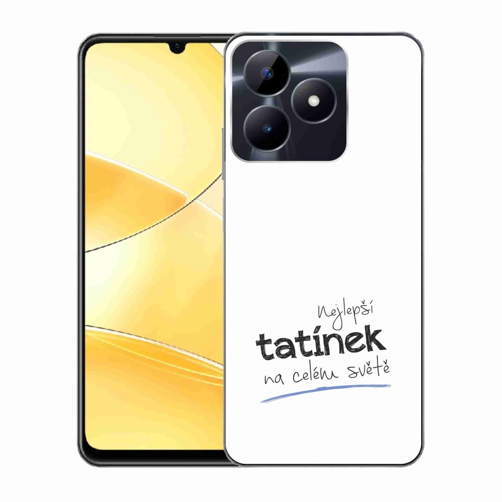 Gélový kryt mmCase na Realme C51/C53 - najlepší otecko 4 biele pozadie