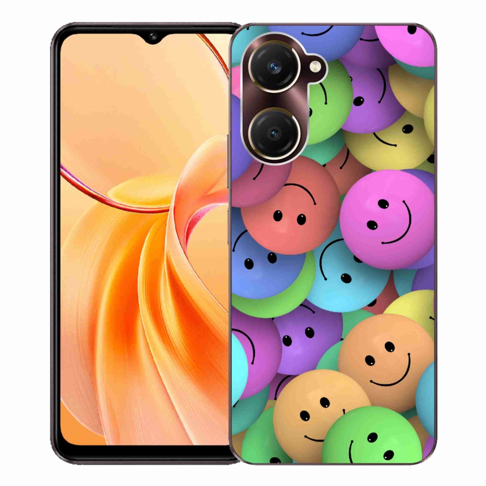 Gélový kryt mmCase na Vivo Y28s 5G - farební smajlíci