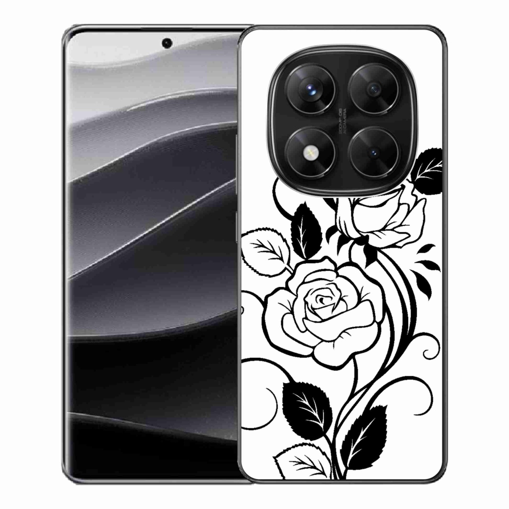 Gélový kryt mmCase na Xiaomi Redmi Note 14 Pro 5G/Poco X7 5G - čiernobiela ruža