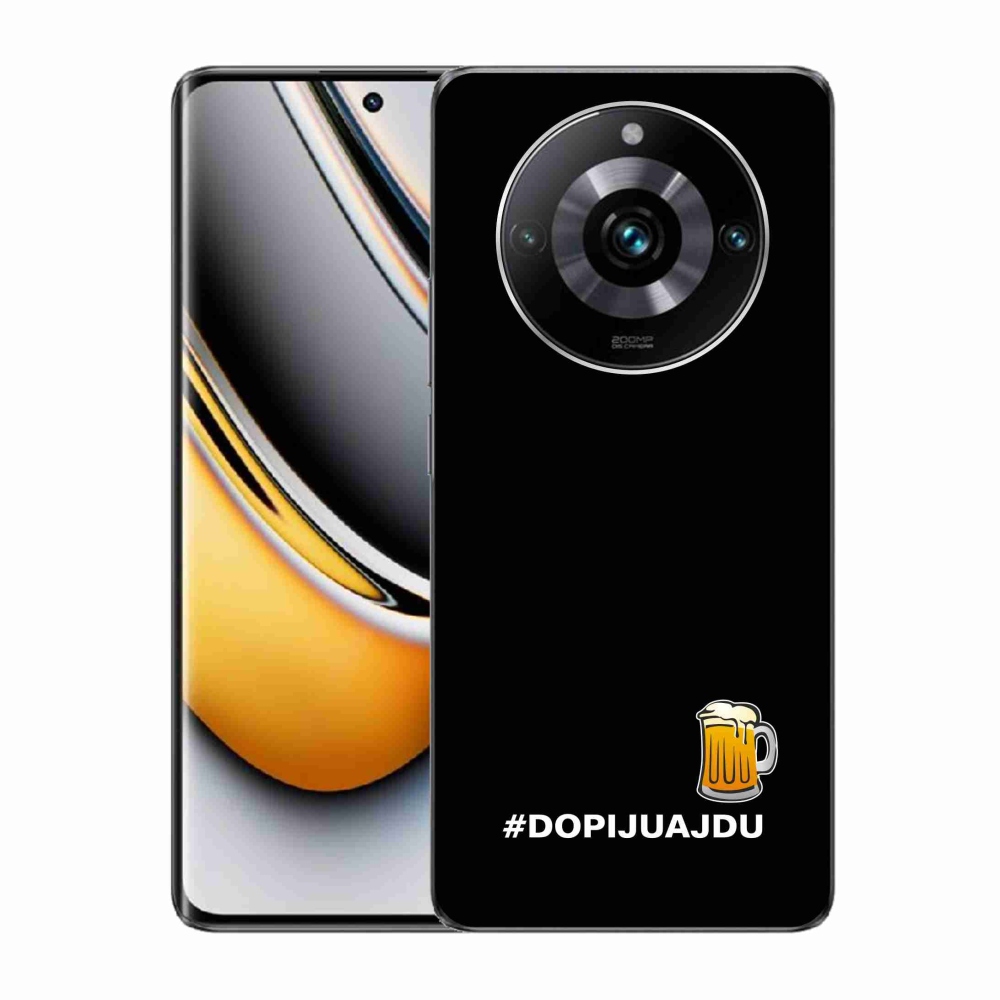 Gélový kryt mmCase na Realme 11 Pro/11 Pro+ - pivný motív 1 čierne pozadie