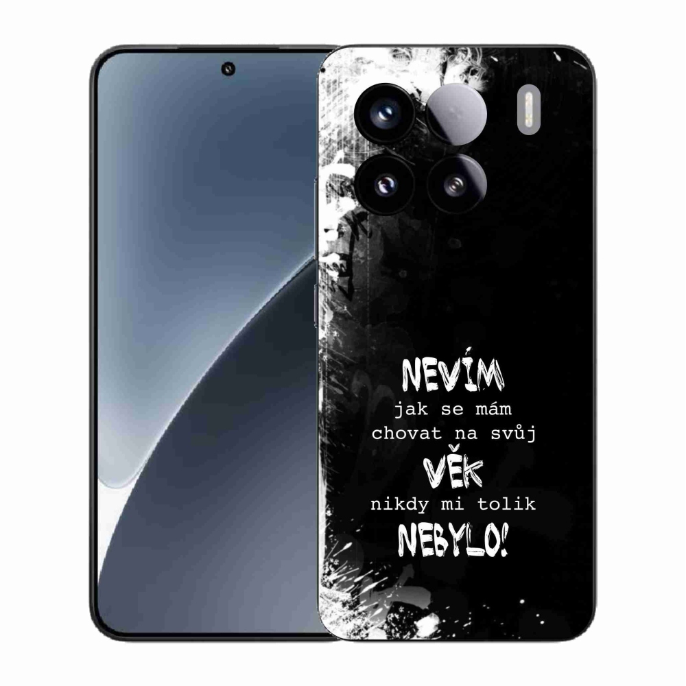 Gélový kryt mmCase na Xiaomi 15 - vtipný text 14 čierne pozadie