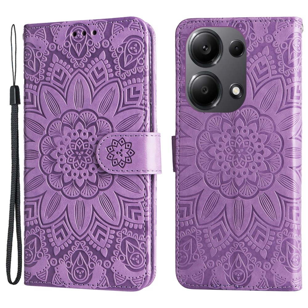 Sunflower knižkové púzdro na Xiaomi Redmi Note 14S/Note 13 Pro 4G/Poco M6 Pro - fialové