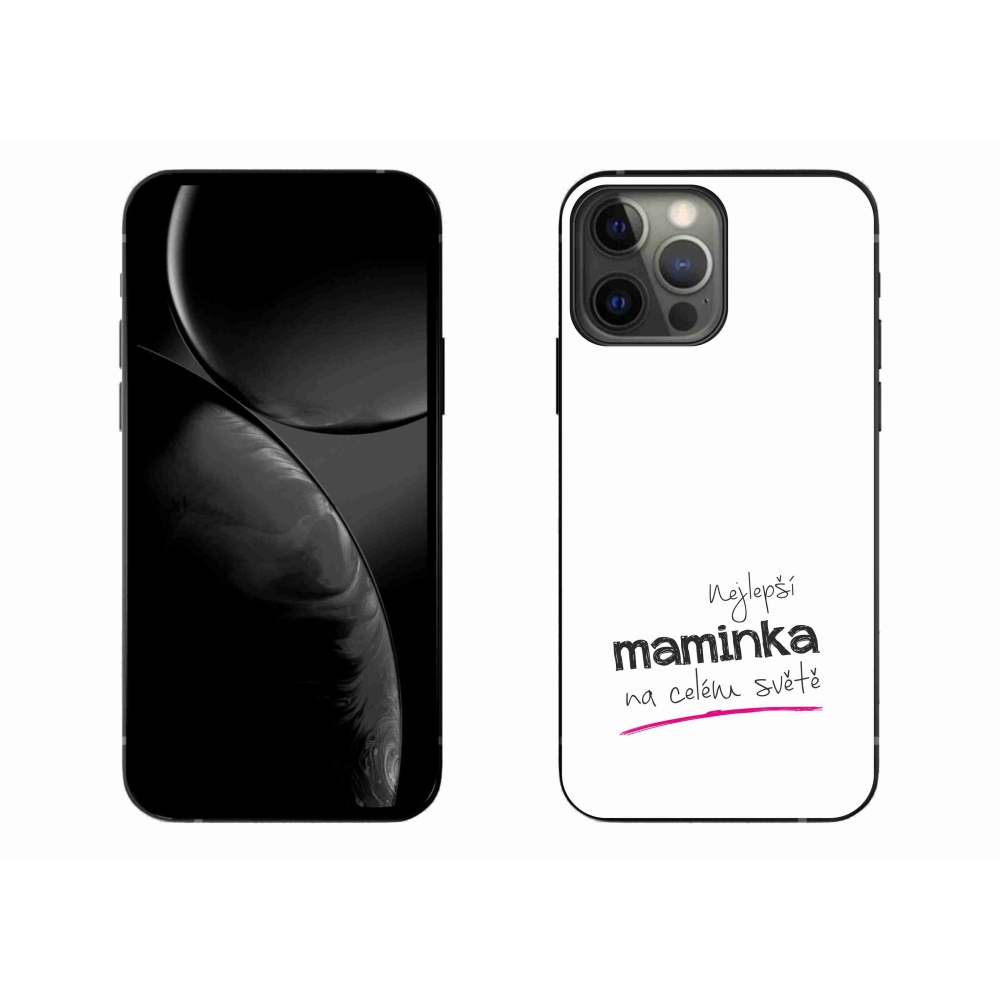 Gélový kryt mmCase na iPhone 13 Pro Max 6.7 - najlepšia mamička 4 biele pozadie