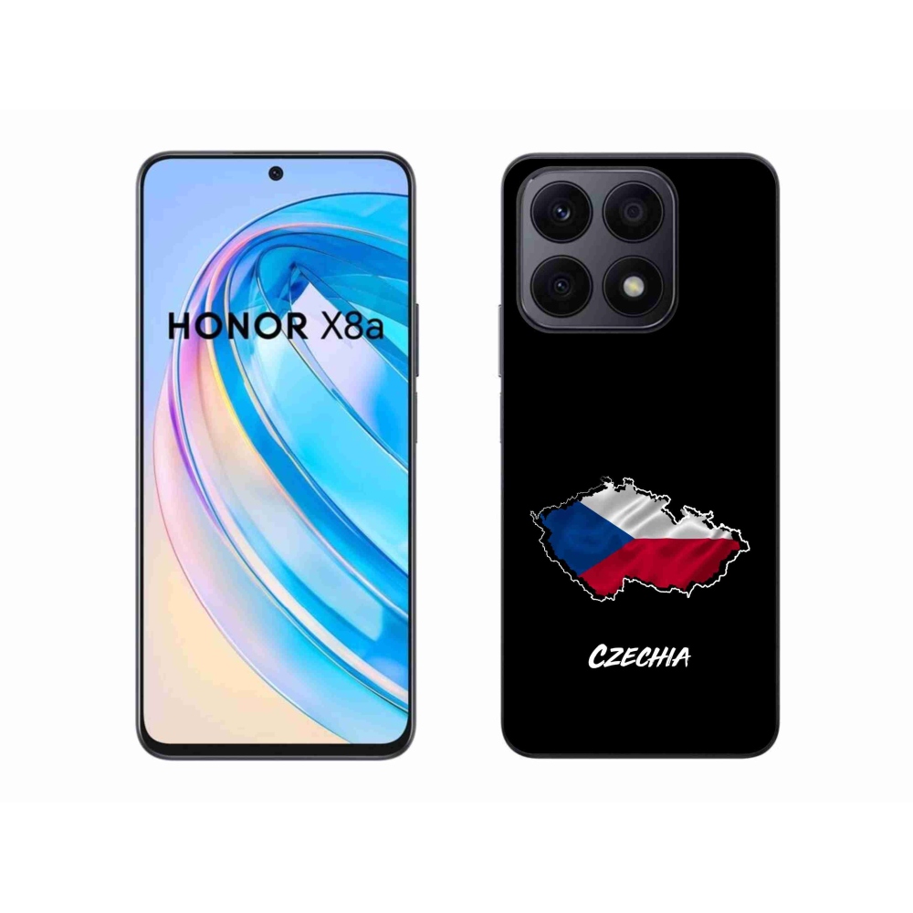 Gélový kryt mmCase na Honor X8a - Czechia čierne pozadie