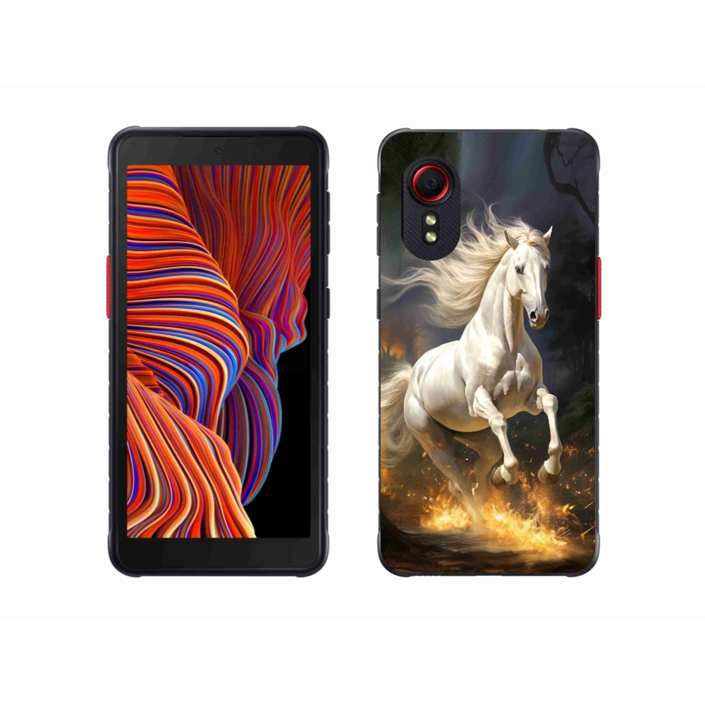 Gélový kryt mmCase na Samsung Galaxy Xcover 5 - biely kôň 2