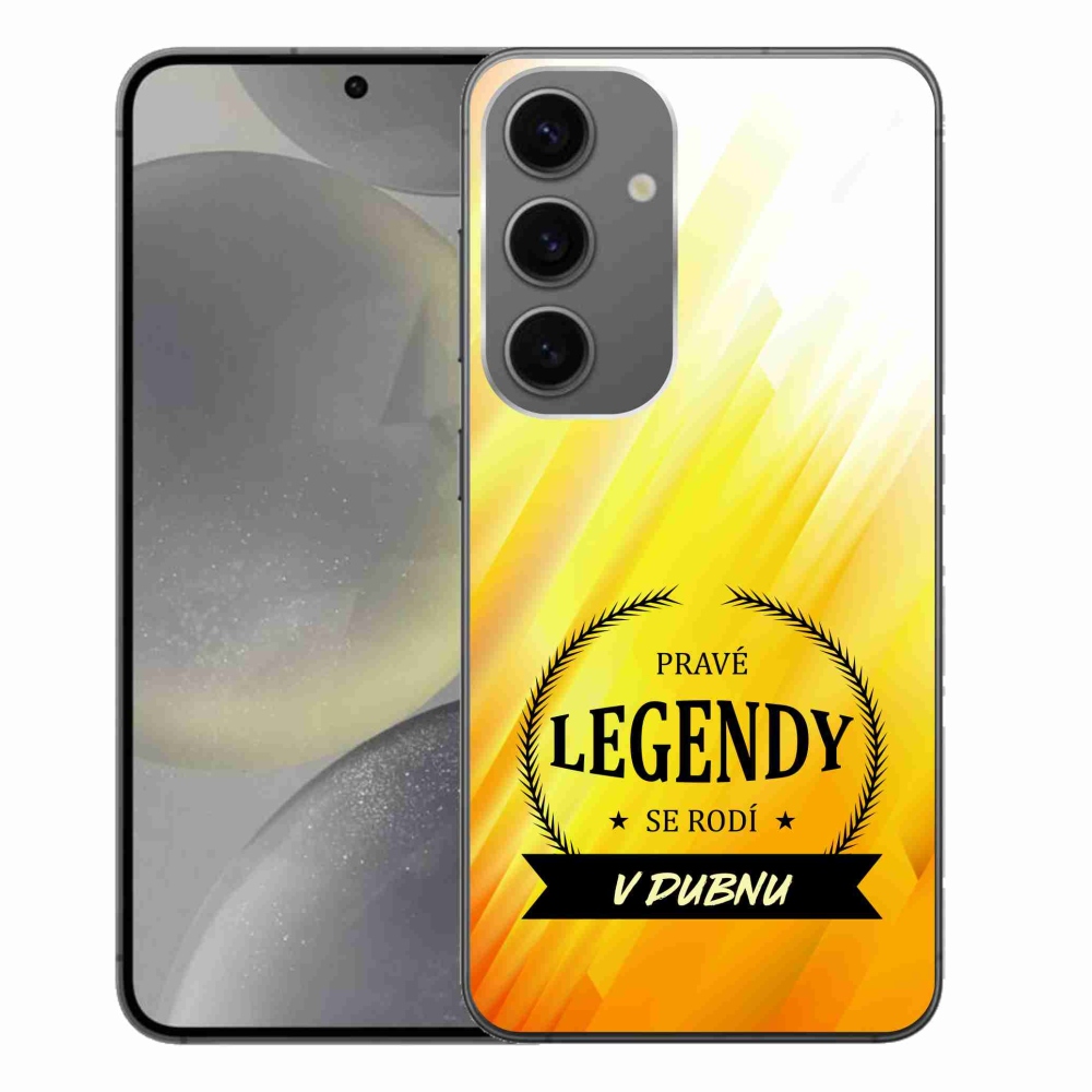 Gélový kryt mmCase na Samsung Galaxy S24+ - legendy v apríli žlté pozadie