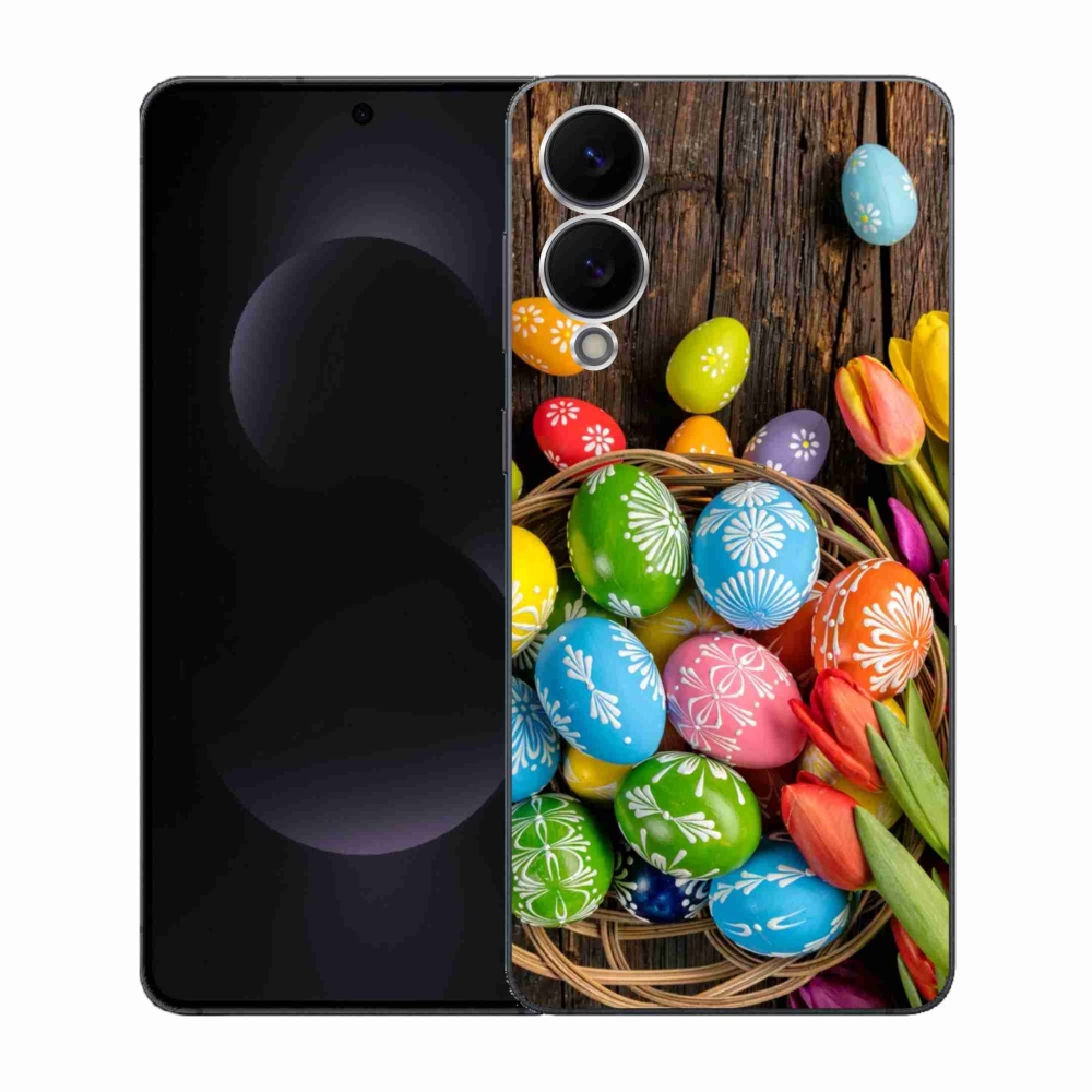 Gélový kryt mmCase na Samsung Galaxy S25 Edge - veľkonočné vajíčka