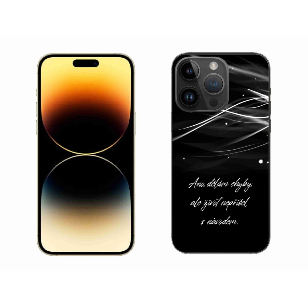 Gélový kryt mmCase na iPhone 14 Pro Max 6.7 - citát čierne pozadie