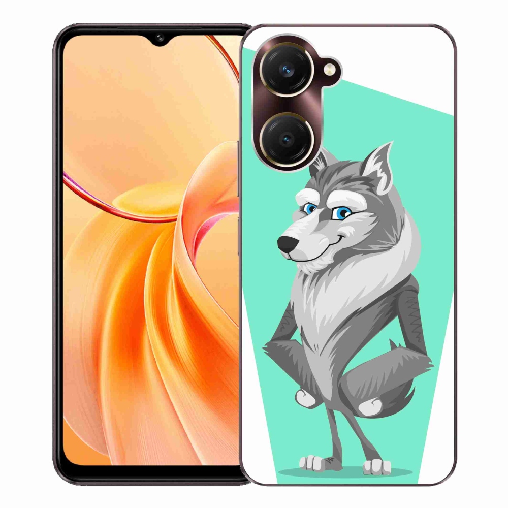 Gélový kryt mmCase na Vivo Y28s 5G - kreslený vlk