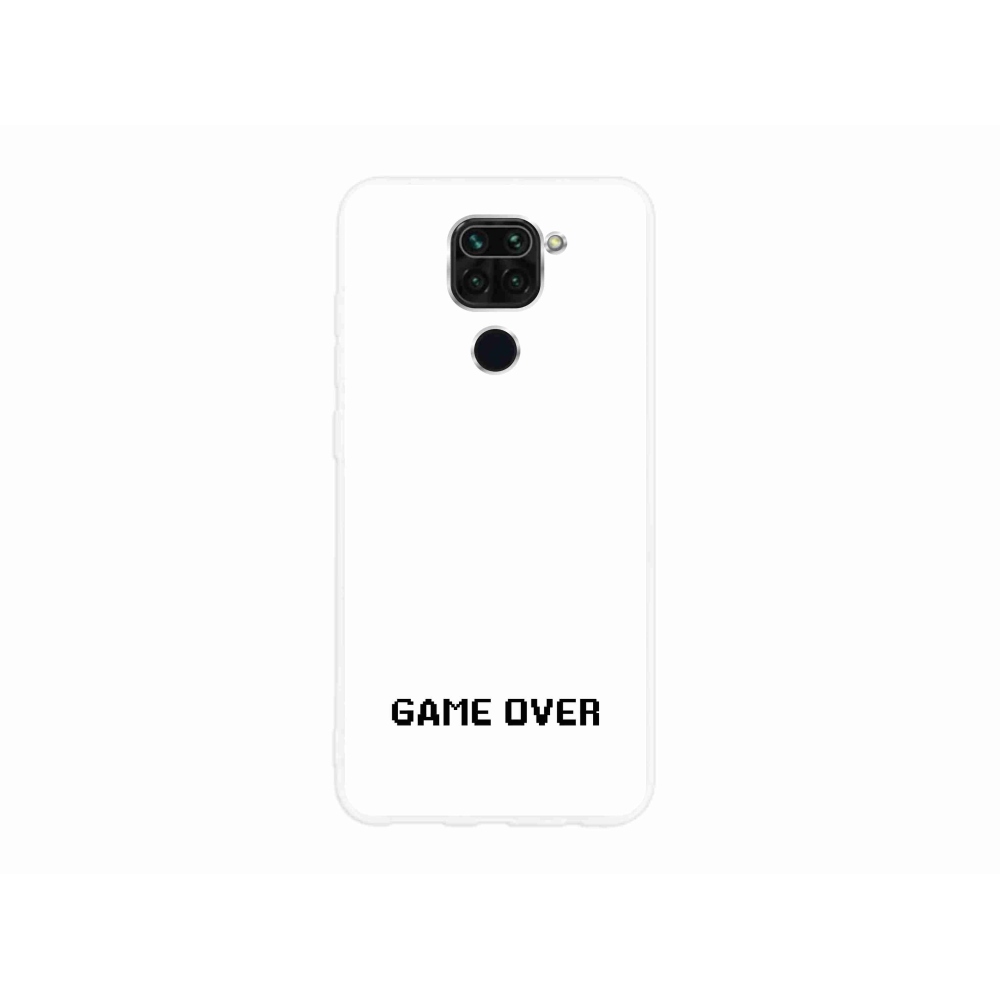 Gélový kryt mmCase na Xiaomi Redmi Note 9 - game over biele pozadie