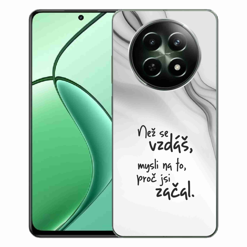 Gélový kryt mmCase na Realme 12 5G/12x 5G - citát 2 biele pozadie