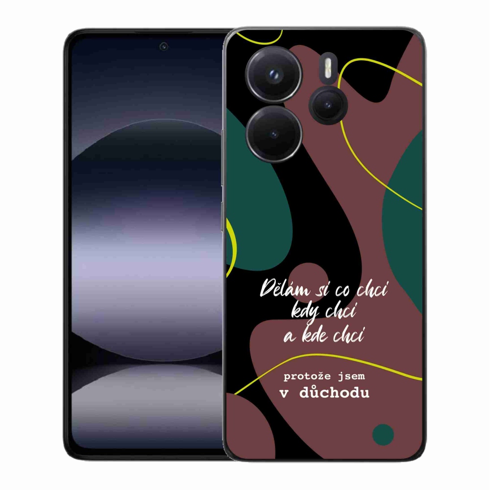 Gélový kryt mmCase na Xiaomi Redmi Note 14 - vtipný text 10 čierne pozadie