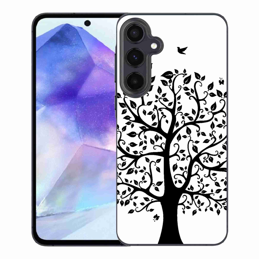 Gélový kryt mmCase na Samsung Galaxy A55 5G - čiernobiely strom
