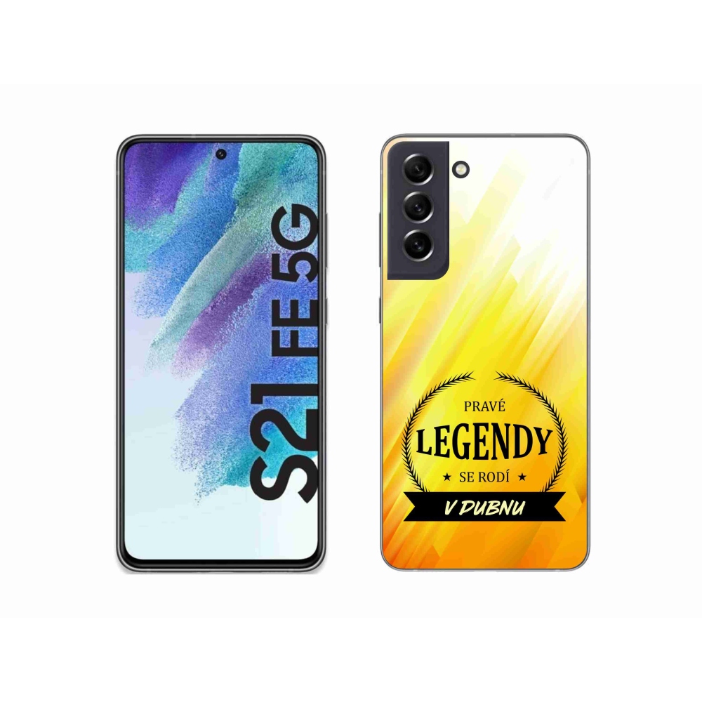 Gélový kryt mmCase na Samsung Galaxy S21 FE 5G - legendy v apríli žlté pozadie