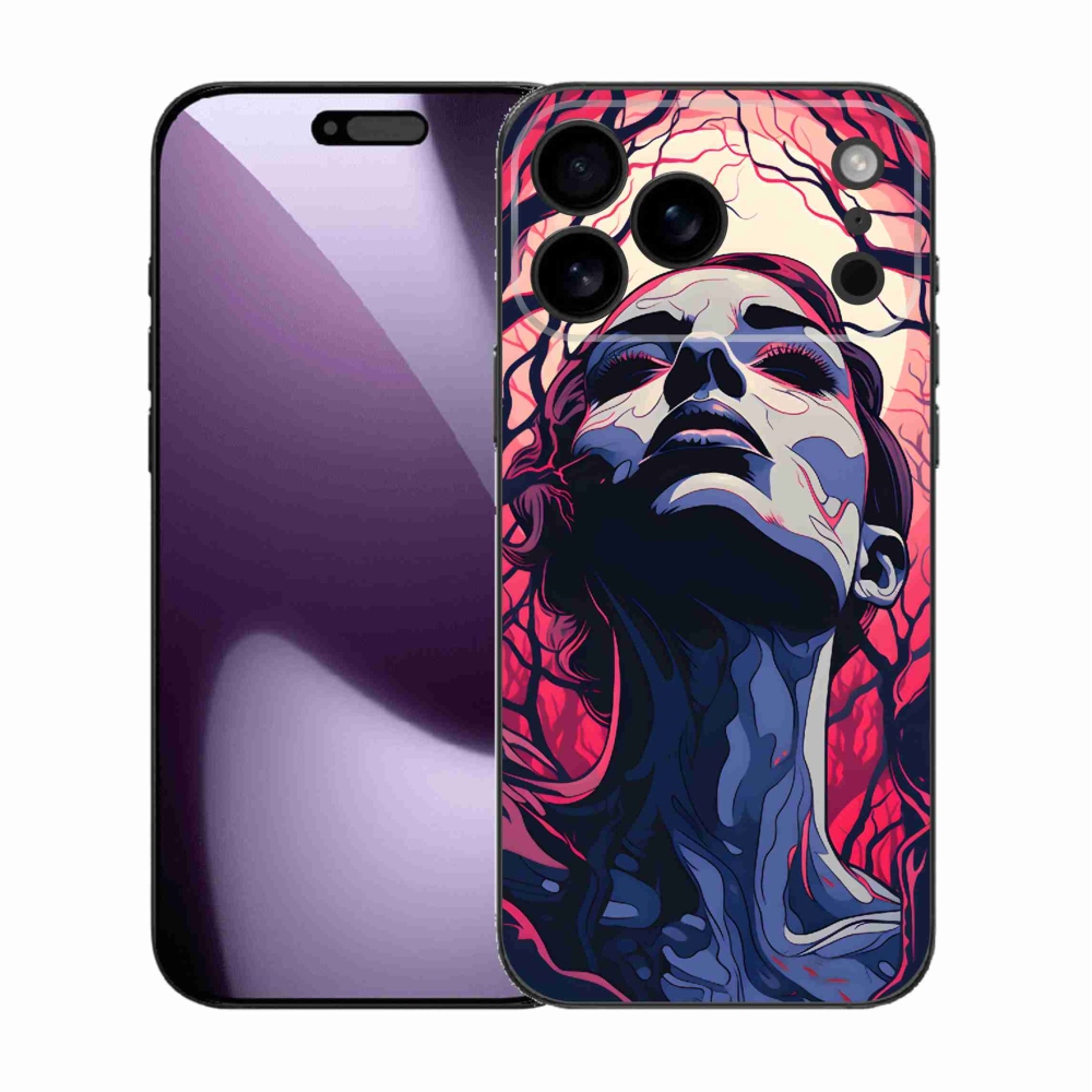 Gélový kryt mmCase na iPhone 17 Pro Max - abstraktná tvár