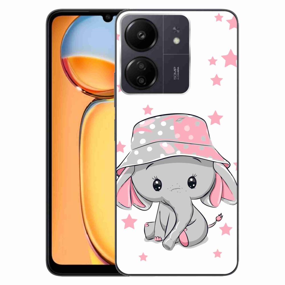 Gélový kryt mmCase na Xiaomi Poco C65/Redmi 13C - ružový slon
