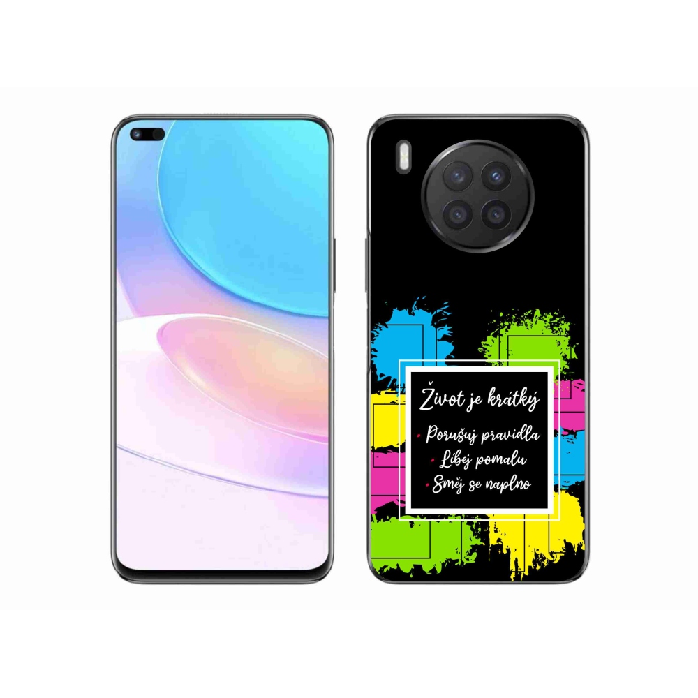 Gélový kryt mmCase na Huawei Nova 8i - citát 5 čierne pozadie