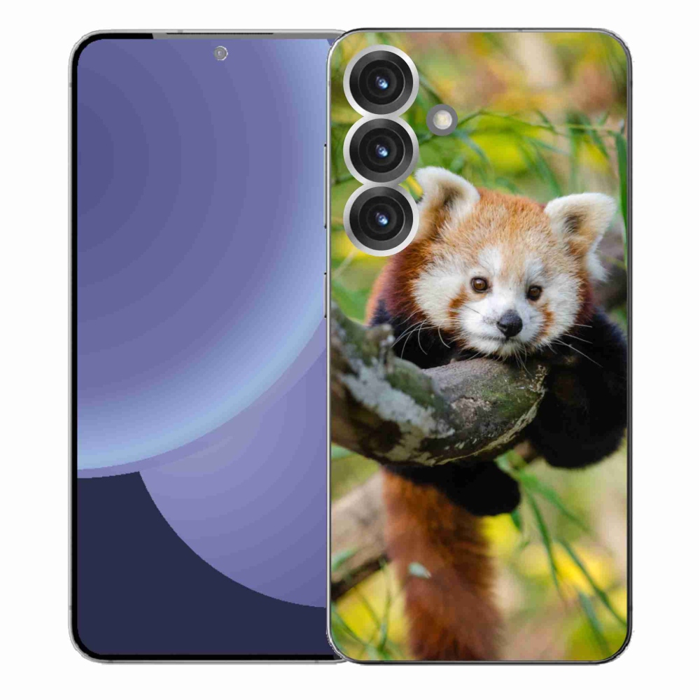 Gélový kryt mmCase na Samsung Galaxy S25+ - panda červená