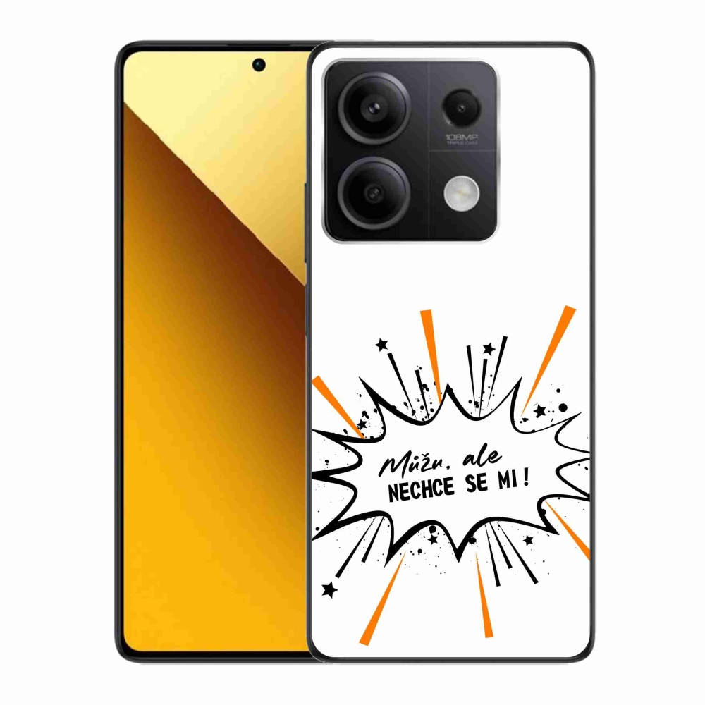 Gélový kryt mmCase na Xiaomi Redmi Note 13 5G - vtipný text 11 biele pozadie