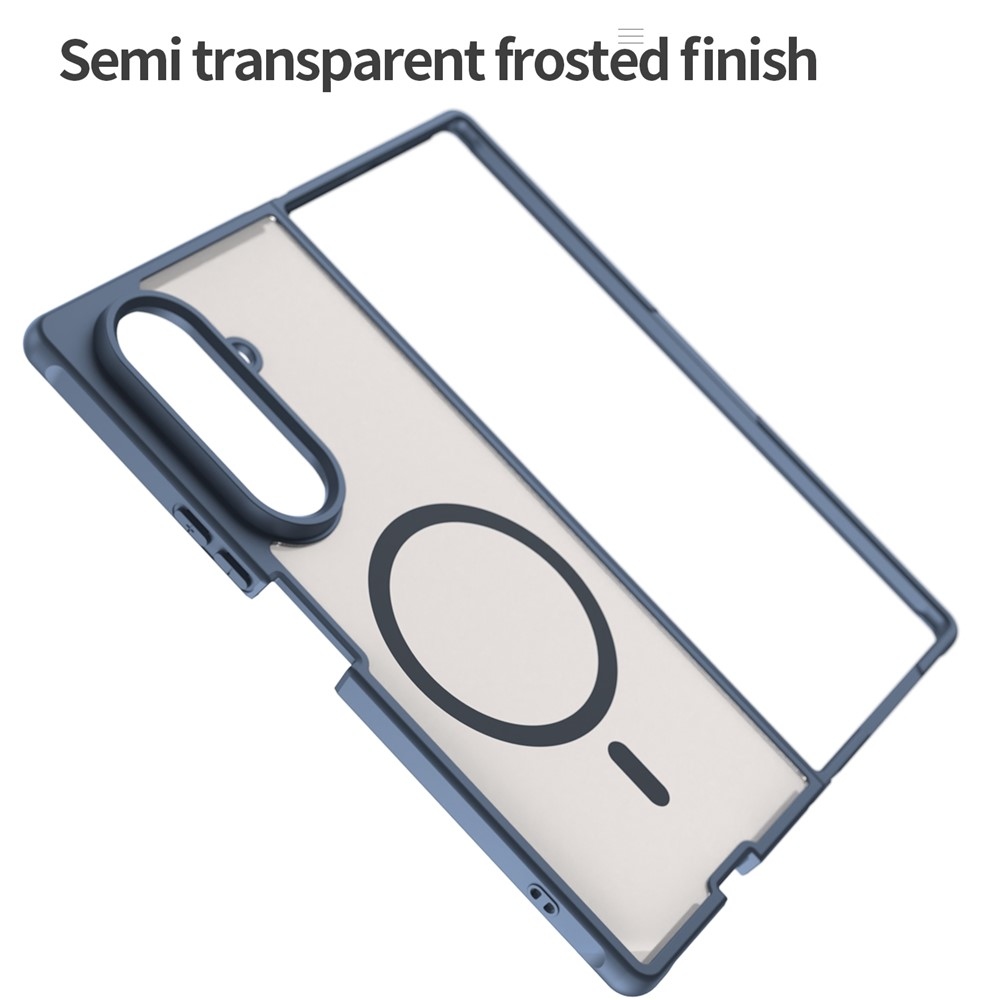 Case matný gélový obal s MagSafe na Samsung Galaxy Z Fold7 5G - modrý