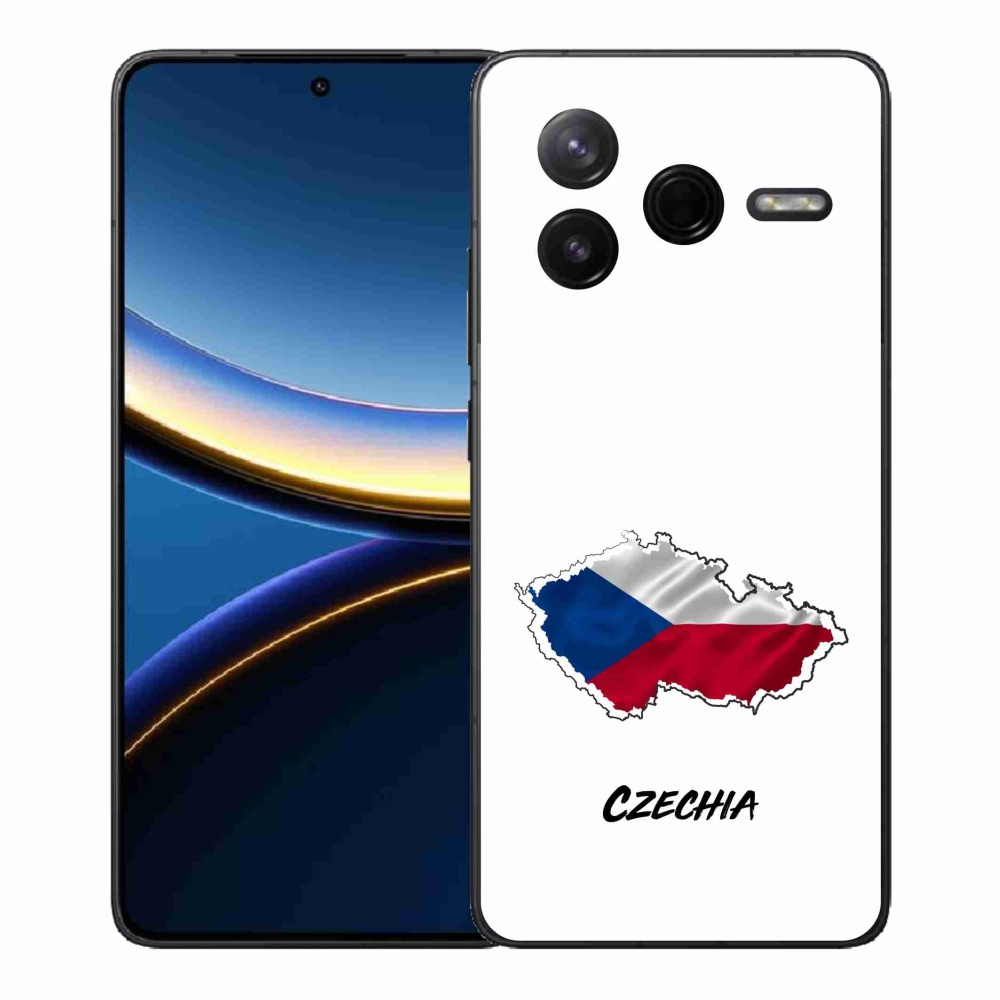 Gélový kryt mmCase na Xiaomi Poco F7 Pro - Czechia biele pozadie