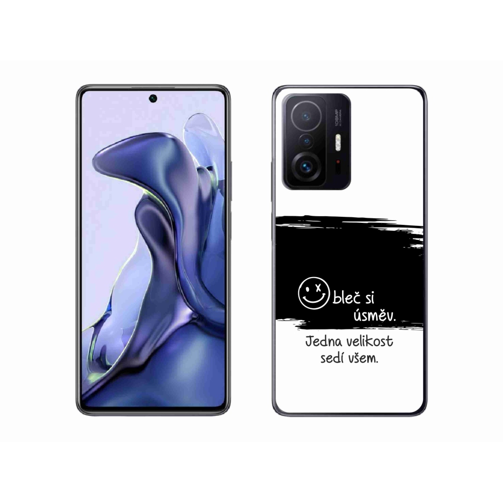 Gélový kryt mmCase na Xiaomi 11T Pro - vtipný text 8 čiernobiele pozadie