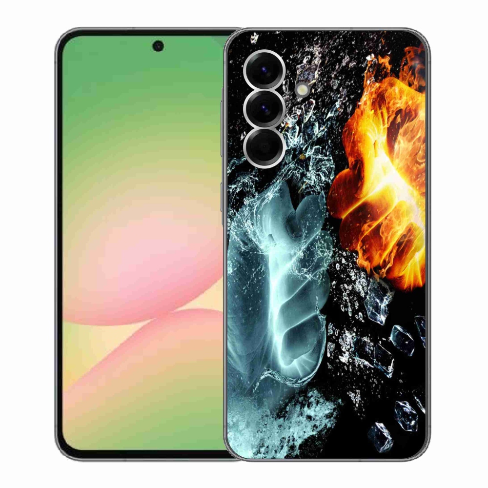 Gélový kryt mmCase na Samsung Galaxy A56 5G - voda a oheň