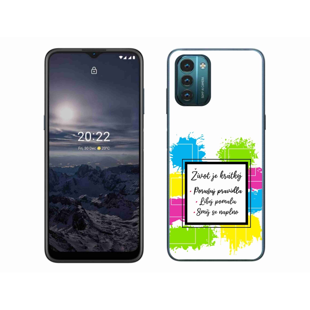 Gélový kryt mmCase na Nokia G11/G21 - citát 5 biele pozadie