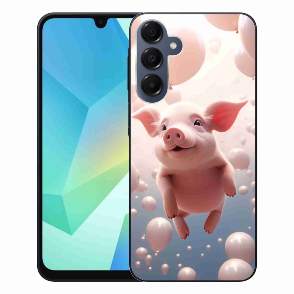 Gélový kryt mmCase na Samsung Galaxy A16 4G/5G - prasiatko s balónikmi