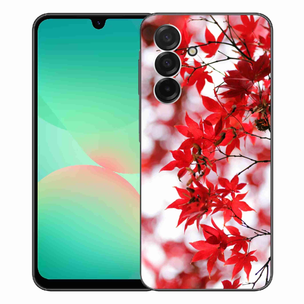 Gélový kryt mmCase na Samsung Galaxy A26 5G - červené listy