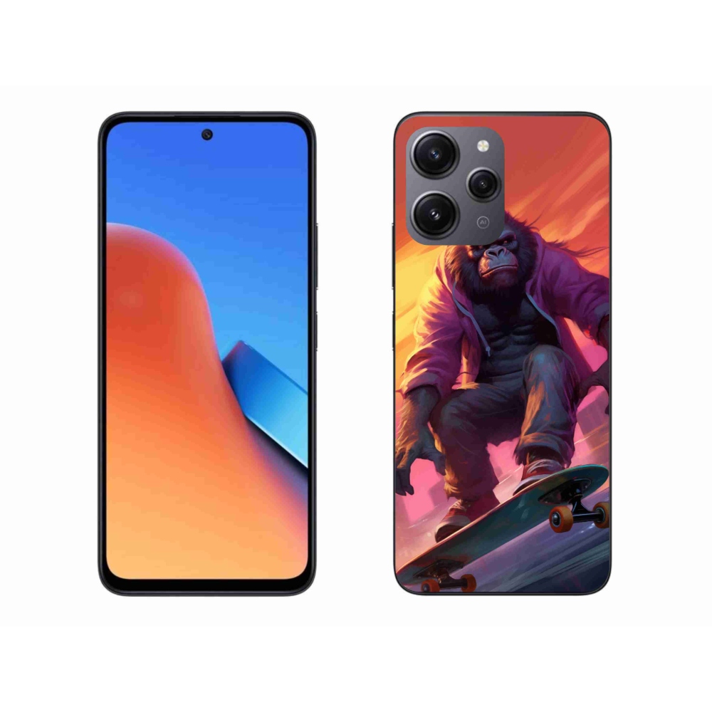 Gélový kryt mmCase na Xiaomi Redmi 12 - gorila na skateboarde