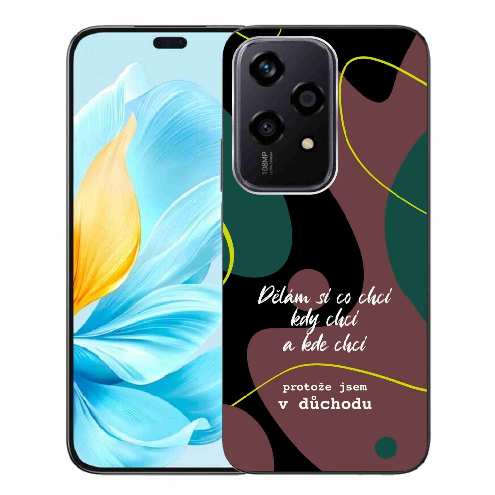 Gélový kryt mmCase na Honor 200 Lite 5G - vtipný text 10 čierne pozadie