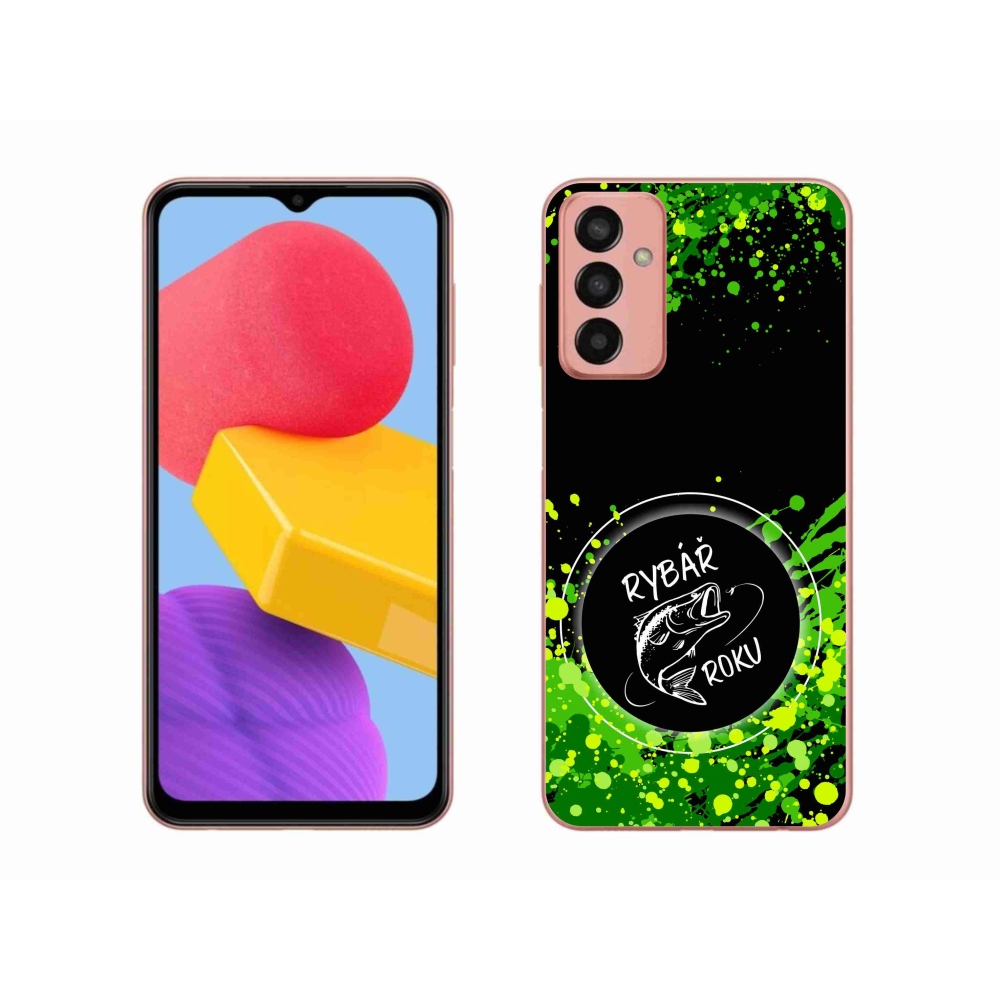 Gélový kryt mmCase na Samsung Galaxy M13 - rybár roku čierne pozadie