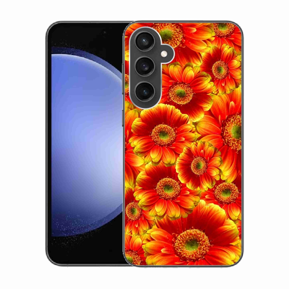 Gélový kryt mmCase na Samsung Galaxy S23 FE - gerbera 1