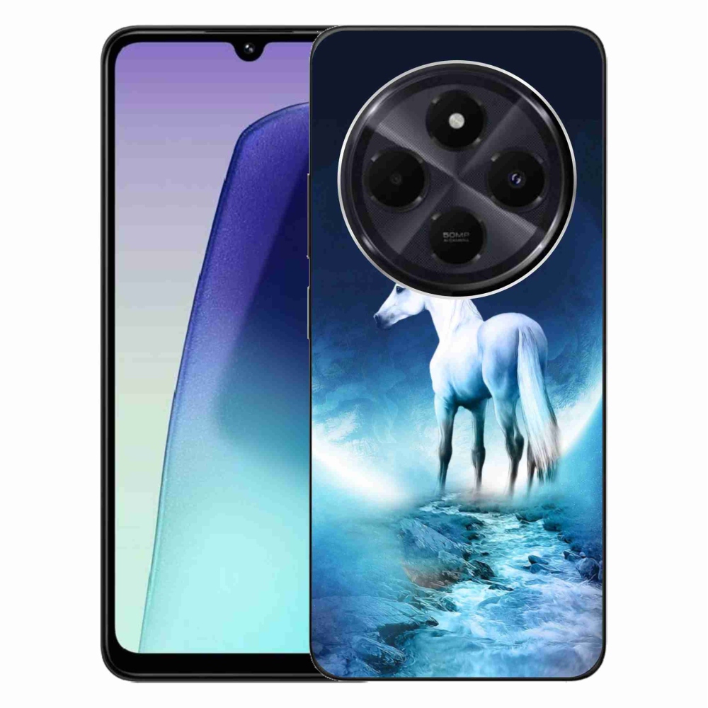 Gélový kryt mmCase na Xiaomi Redmi 14C/Poco C75 - biely jednorožec