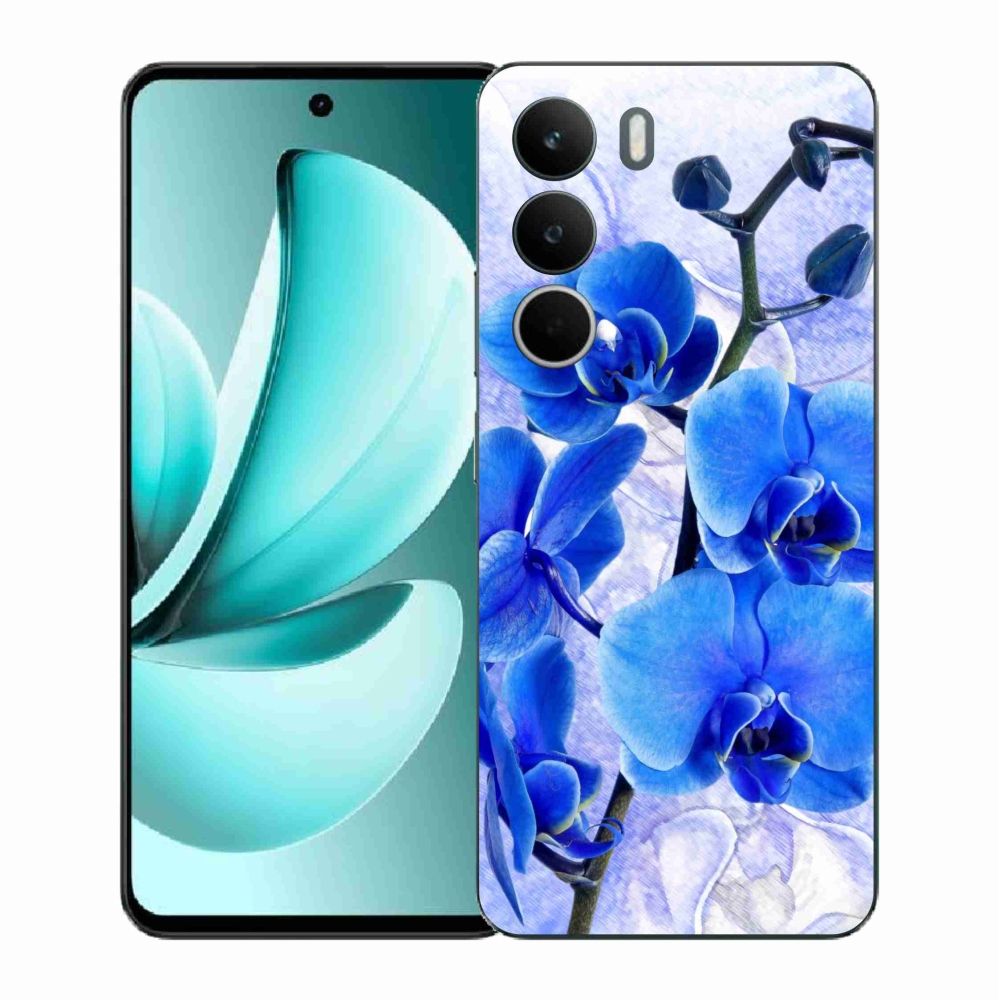 Gélový kryt mmCase na Realme C71 - modré kvety