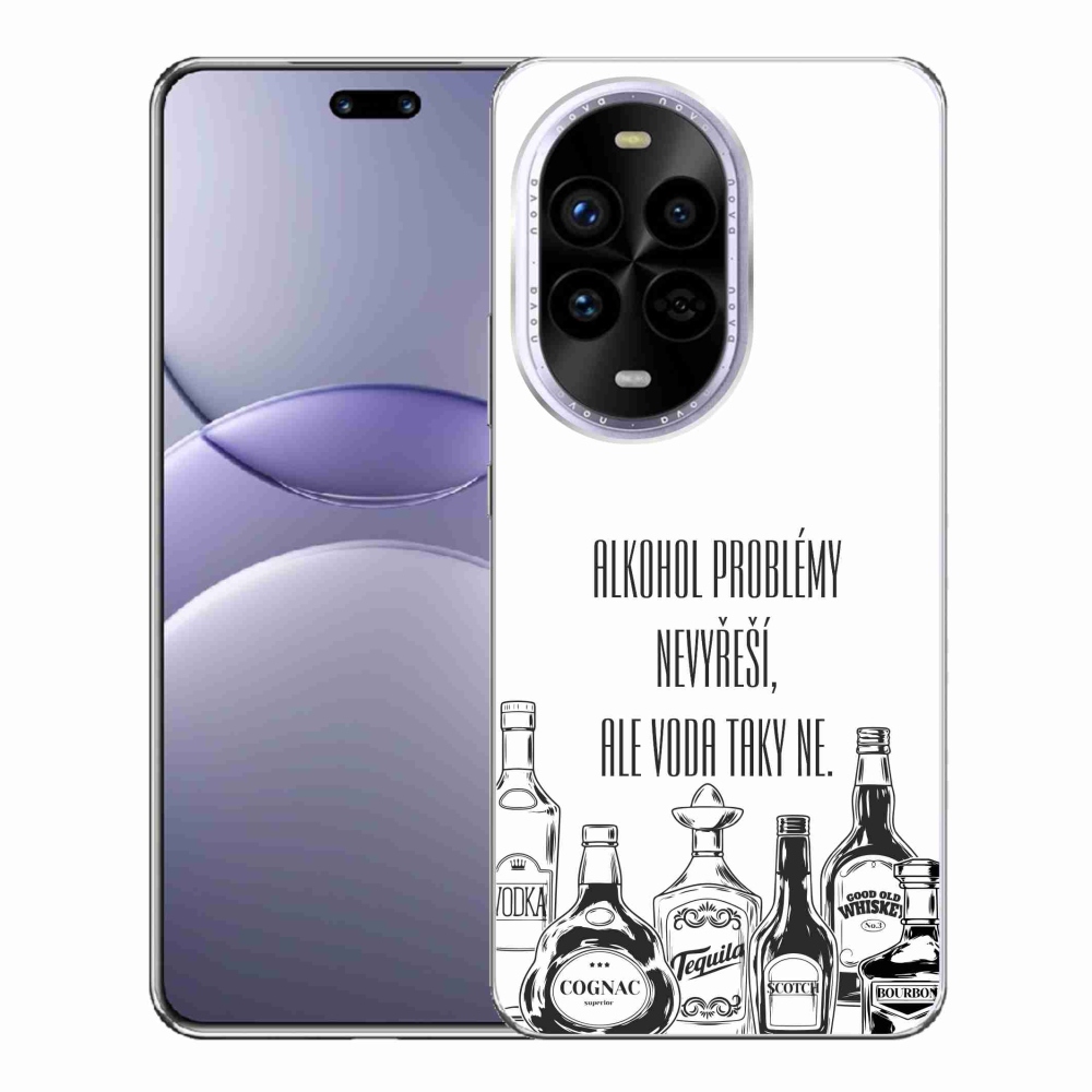 Gélový kryt mmCase na Huawei Nova 13 Pro 5G - vtipný text biele pozadie