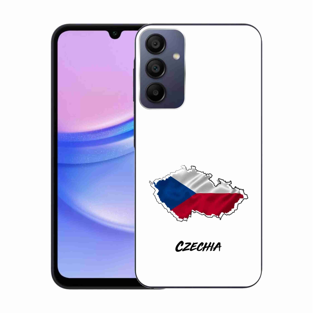 Gélový kryt mmCase na Samsung Galaxy A15 4G/5G - Czechia biele pozadie