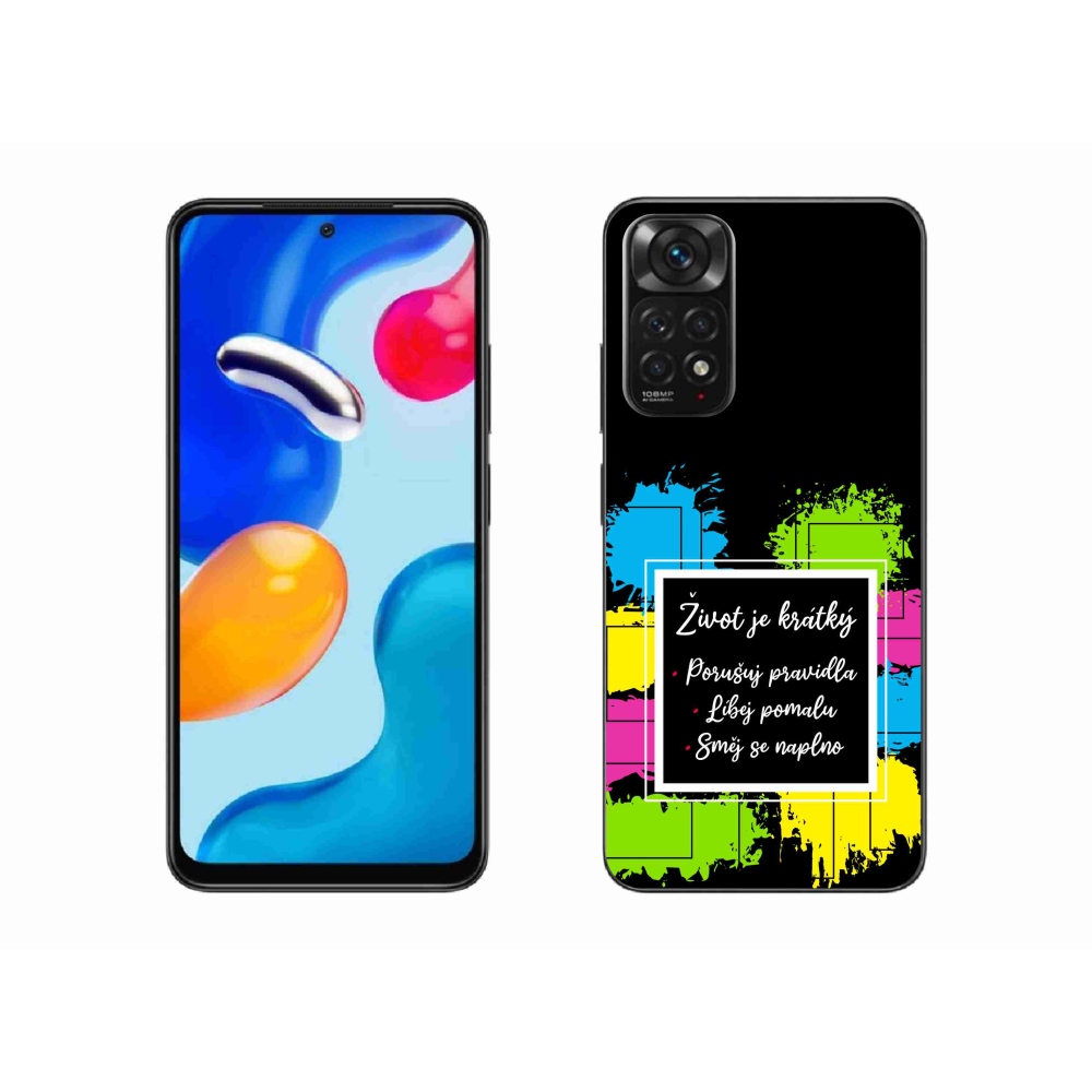 Gélový kryt mmCase na Xiaomi Redmi Note 11 4G - citát 5 čierne pozadie