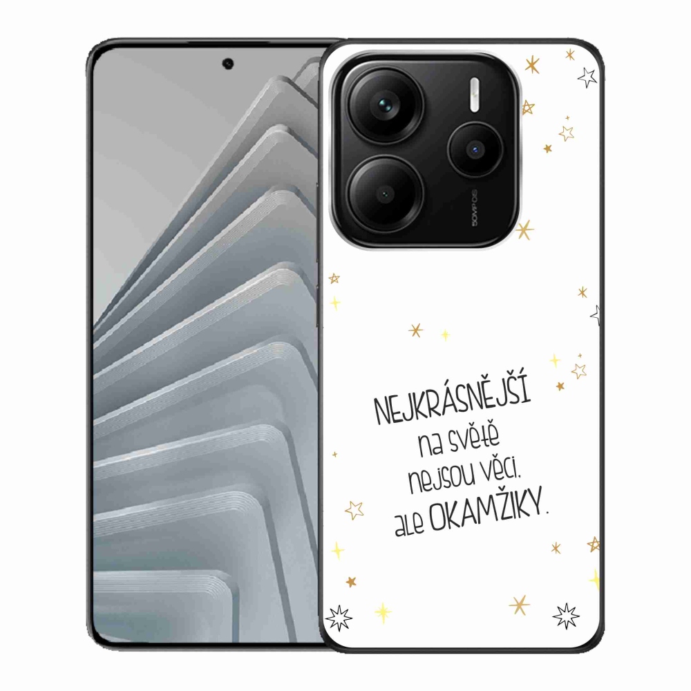Gélový kryt mmCase na Xiaomi Redmi Note 14 5G - citát 4 biele pozadie