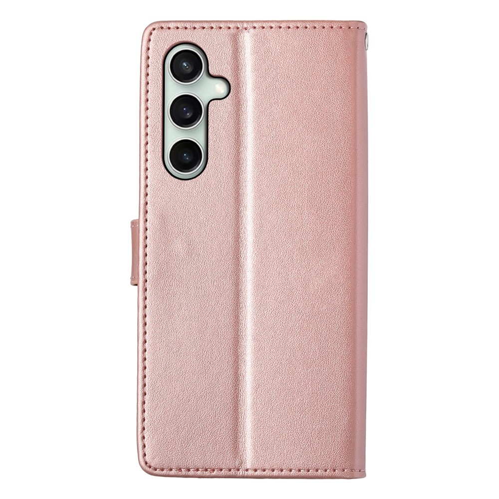 Flowers knižkové púzdro na Samsung Galaxy S25 FE - ružovozlaté