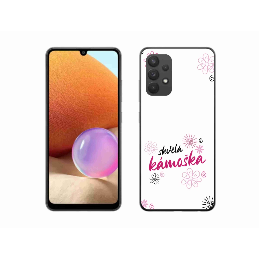 Gélový kryt mmCase na Samsung Galaxy A32 4G - skvelá kamoška biele pozadie
