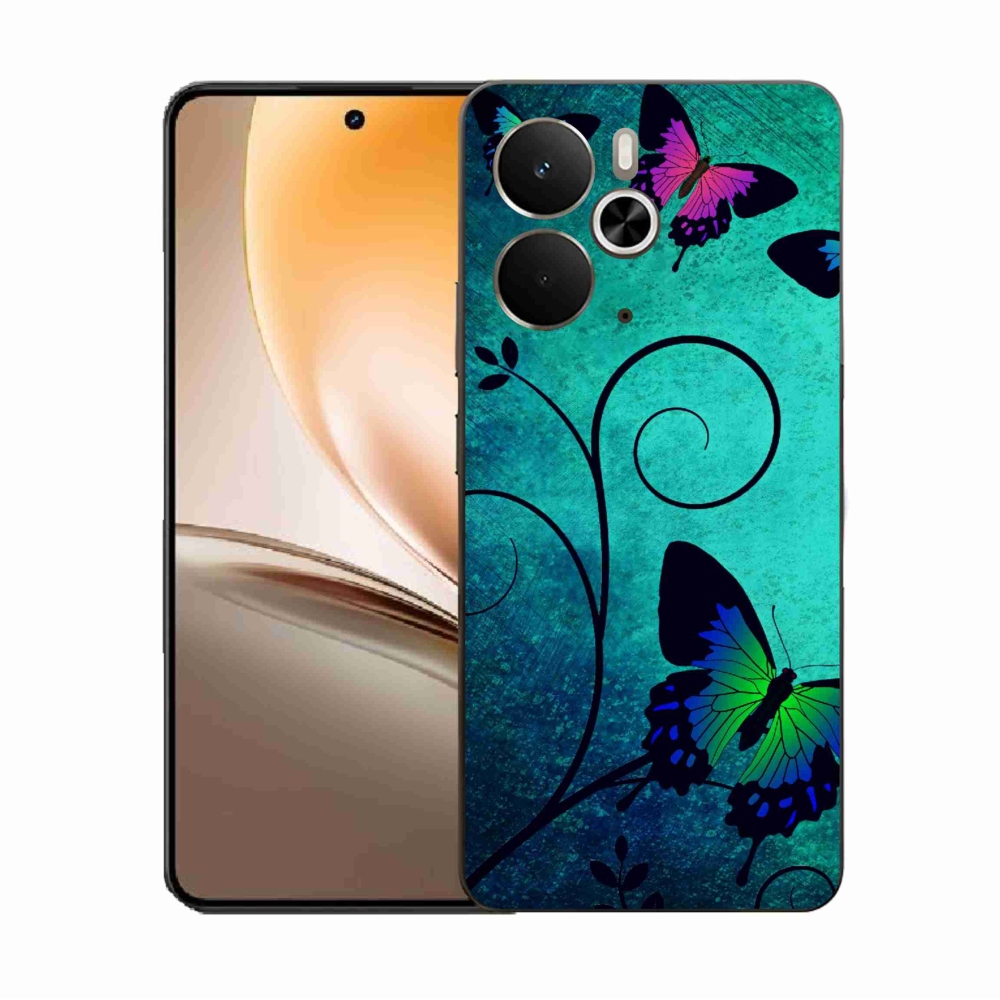 Gélový kryt mmCase na Realme 14 5G - farební motýle