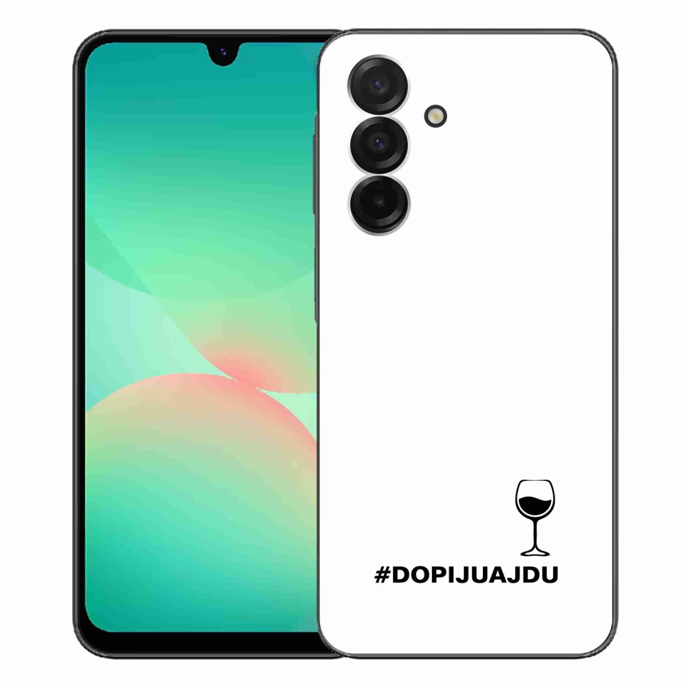 Gélový kryt mmCase na Samsung Galaxy A26 5G - vínny motív biele pozadie