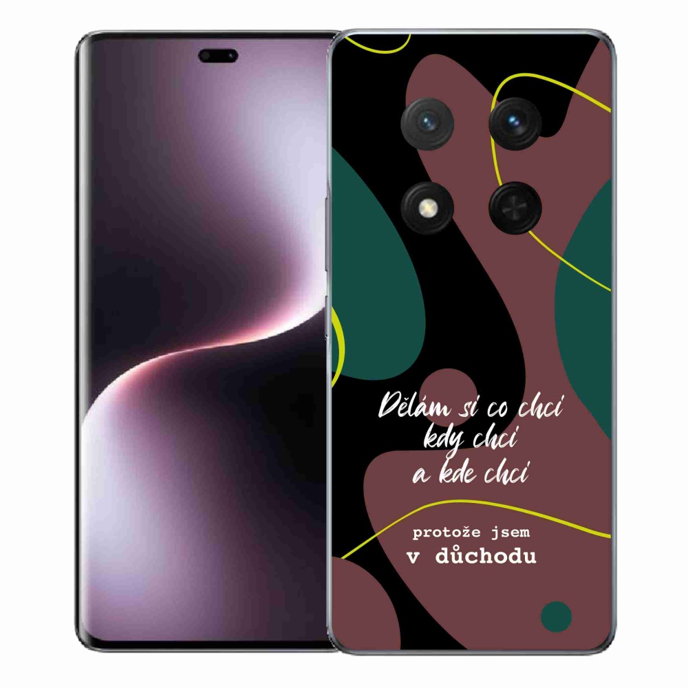 Gélový kryt mmCase na Honor Magic 7 Lite 5G - vtipný text 10 čierne pozadie