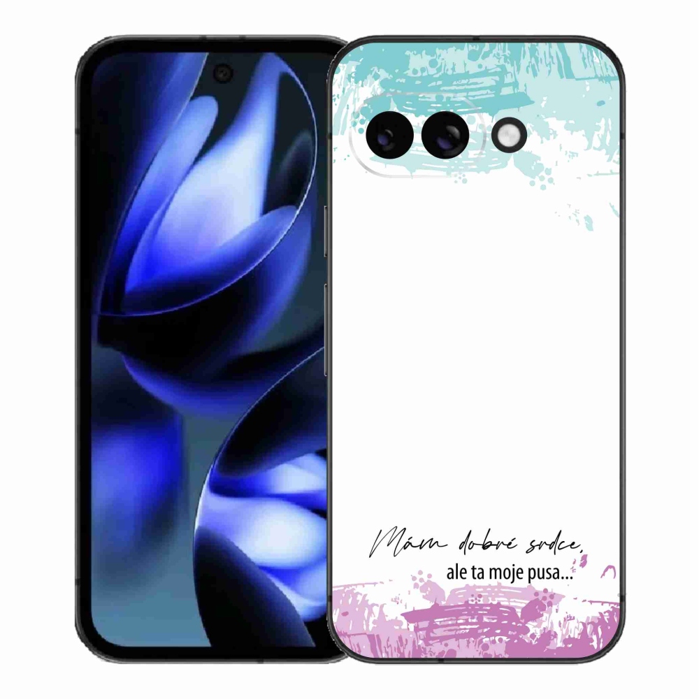 Gélový kryt mmCase na Google Pixel 9a - vtipný text 3 biele pozadie