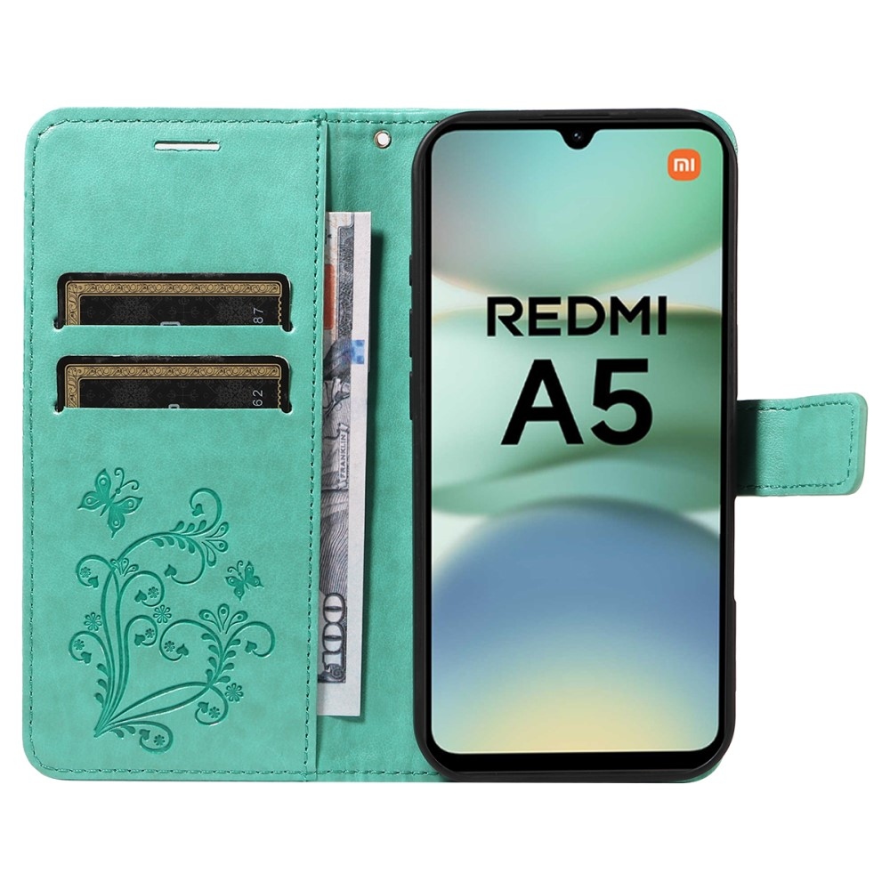 Big Butterfly knižkové puzdro na Xiaomi Redmi A5 (171.7x77.8x8.3mm) - modrozelené